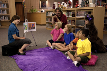 The librarian read us a story.